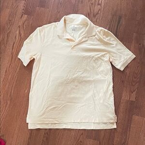 Lands' End Men's Light Cream Polo Shirt
